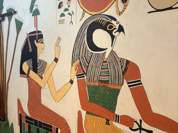 Wall mural art of a scene from Ancient Egypt.