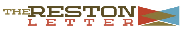 Logo for THE RESTON LETTER local newspaper. 
